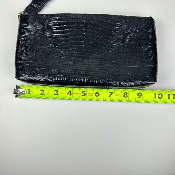 BIG BUDDHA Santa Barbara Black Patent Leather Clutch Wristlet Bag - Picture 9 of 10